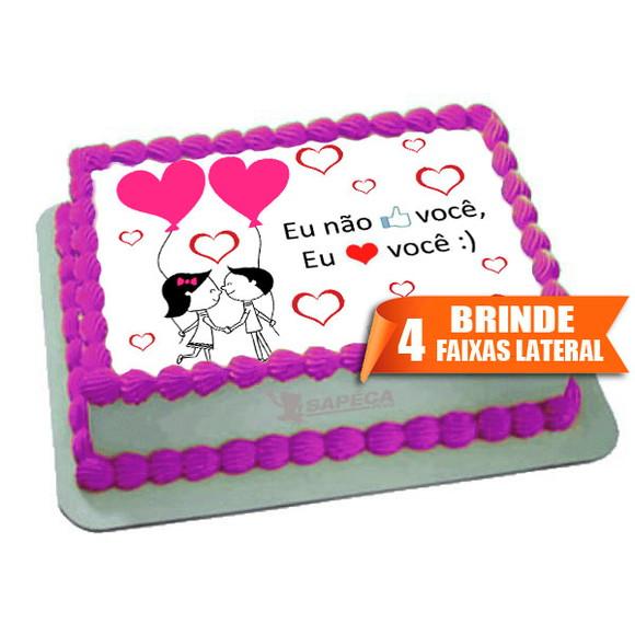 Papel arroz Dia Dos Namorados amor + Brinde Faixas Laterais