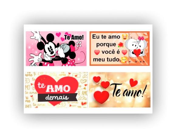 Papel arroz Dia dos Namorados p/ Bolo na Caixa de Leite c/8