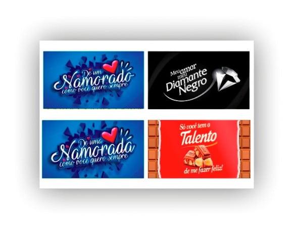 Papel arroz Dia dos Namorados p/ Bolo na Caixa de Leite c/8