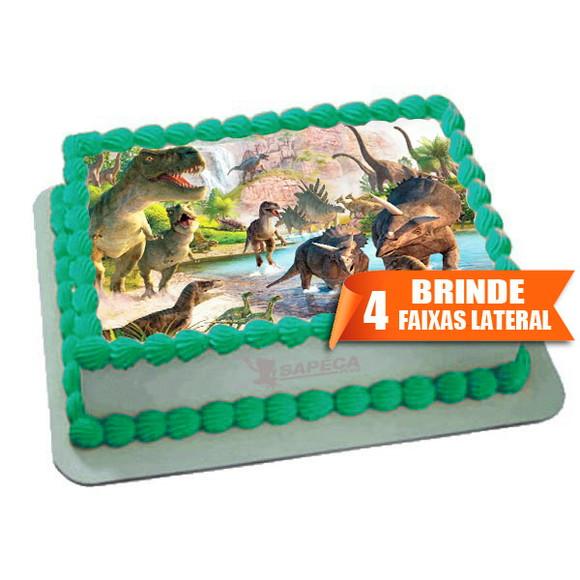 Papel arroz Dinossauro + Brinde Faixas Laterais