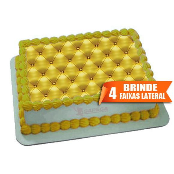 Papel arroz Dourado Capitone + Brinde Faixas Laterais