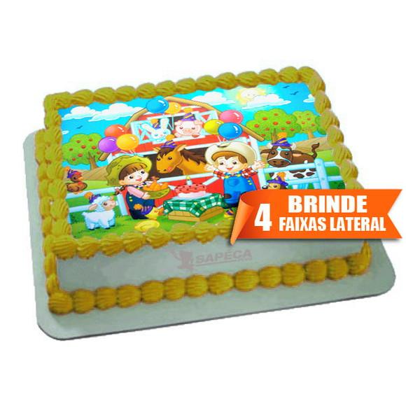Papel arroz Fazendinha Paiol + Brinde Faixas Laterais