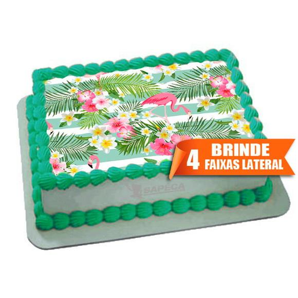 Papel arroz Flamingo + Brinde Faixas Laterais