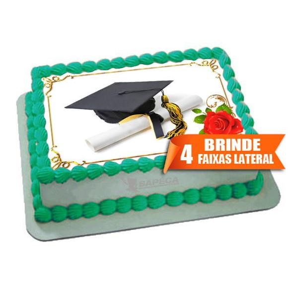 Papel arroz Formatura Diploma + Brinde Faixas Laterais