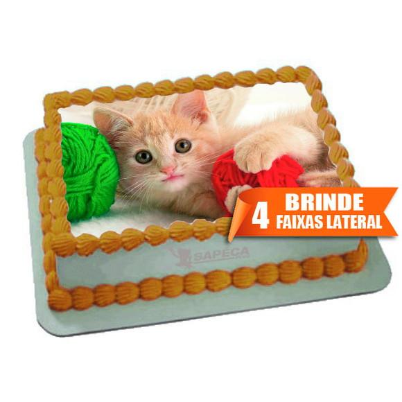 Papel arroz Gato + Brinde Faixas Laterais