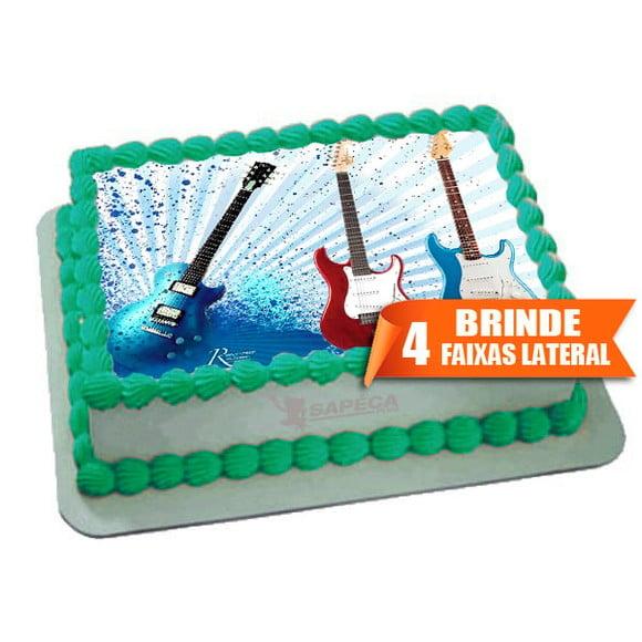 Papel arroz Guitarra + Brinde Faixas Laterais
