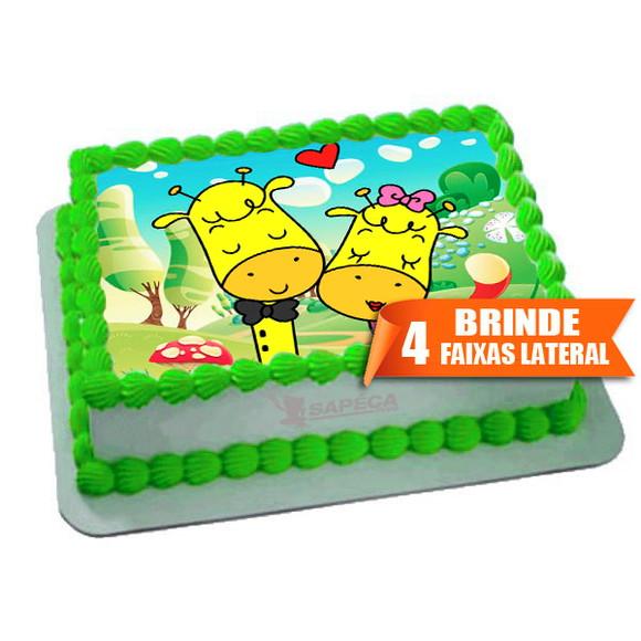 Papel arroz Girafas + Brinde Faixas Laterais