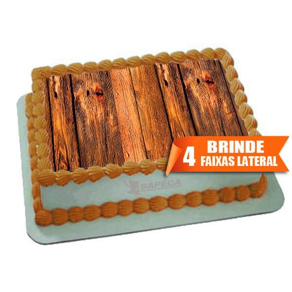 Papel arroz Madeira Estampa + Brinde Faixas Laterais