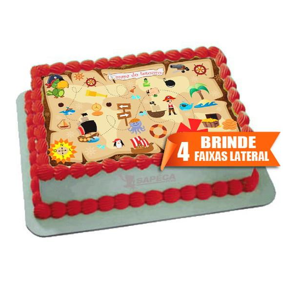 Papel arroz Mapa + Brinde Faixas Laterais