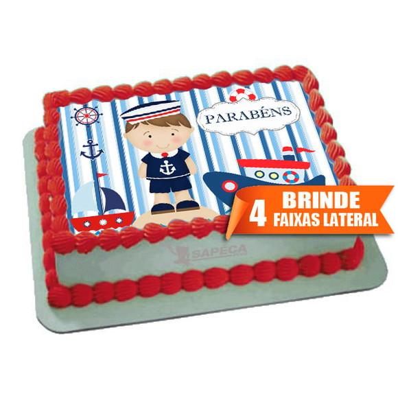 Papel arroz Marinheiro Menino + Brinde Faixas Laterais