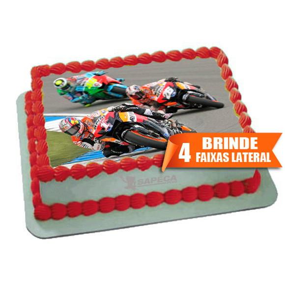 Papel arroz Moto Corrida + Brinde Faixas Laterais