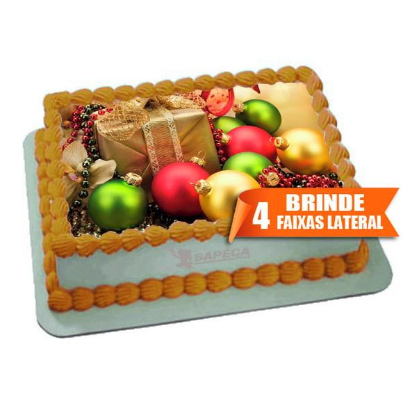 Papel arroz Natal Presentes + Brinde Faixas Laterais