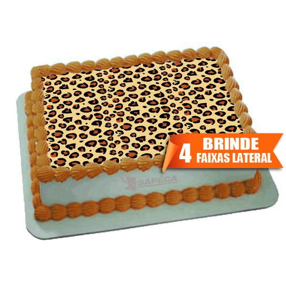 Papel arroz Onça Textura + Brinde Faixas Laterais