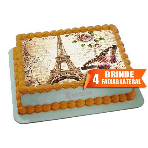 Papel arroz Paris Torre + Brinde Faixas Laterais