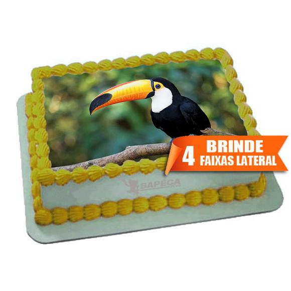 Papel arroz Passarinho Tucano + Brinde Faixas Laterais