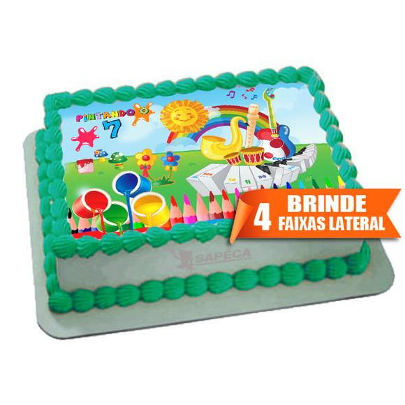 Papel arroz Pintando o Sete + Brinde Faixas Laterais