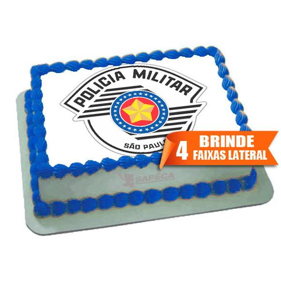 Papel Arroz Policia Militar Pm + Brinde Faixas Laterais