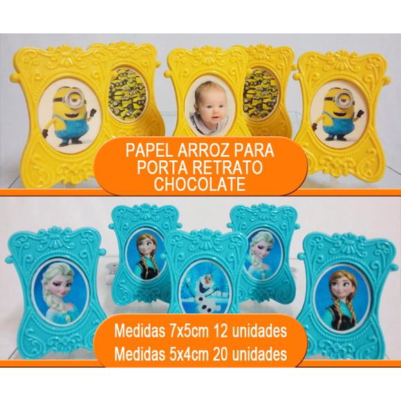 Papel arroz Porta Retrato 5x4cm com 20 unidades