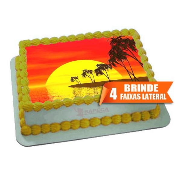 Papel arroz Praia Ferias + Brinde Faixas Laterais