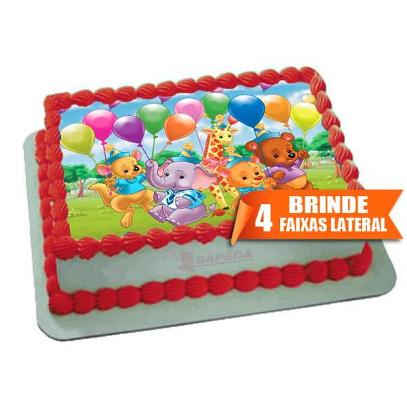 Papel arroz Safari Baby Zoo + Brinde Faixas Laterais