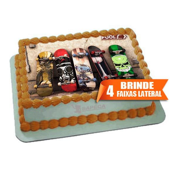 Papel arroz Skate + Brinde Faixas Laterais