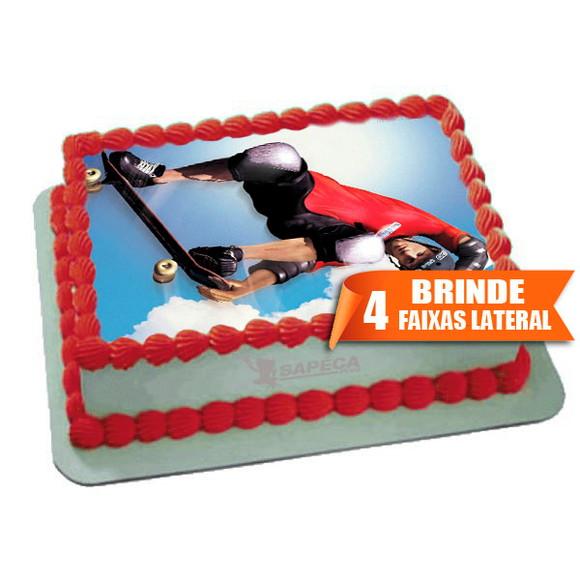 Papel arroz Skate Esporte + Brinde Faixas Laterais