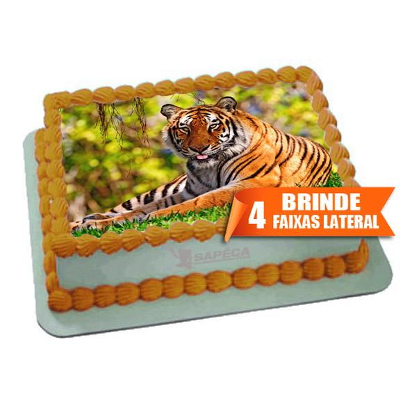 Papel arroz Tigre para Bolo + Brinde Faixas Laterais