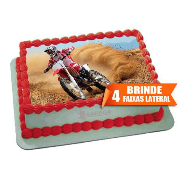 Papel arroz Trilha Motocross + Brinde Faixas Laterais