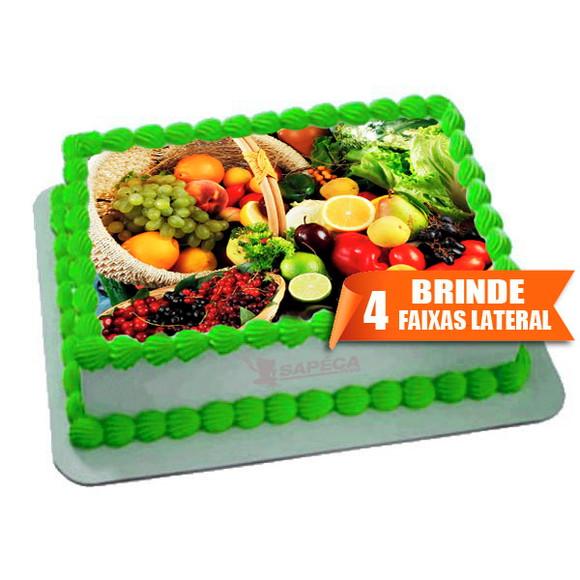 Papel arroz Vegetais Legumes Frutas + Brinde Faixas Laterais