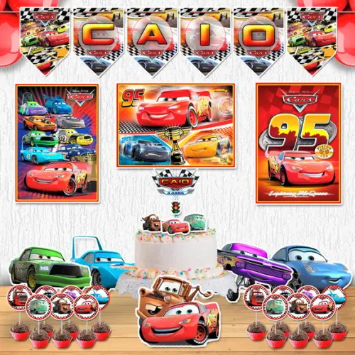 Festa Carros Kit Festa em Casa Decoração Cars