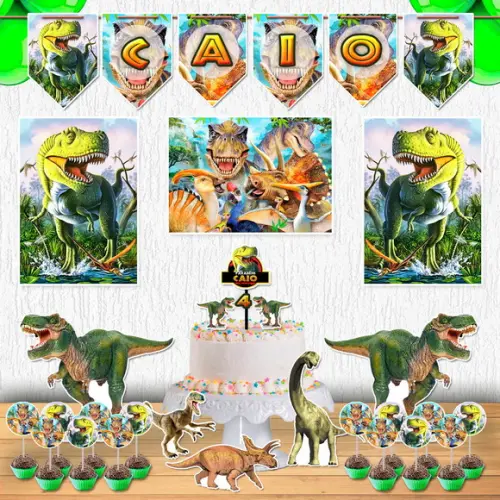 Festa Dinossauro Festa em Casa Decoração Kit