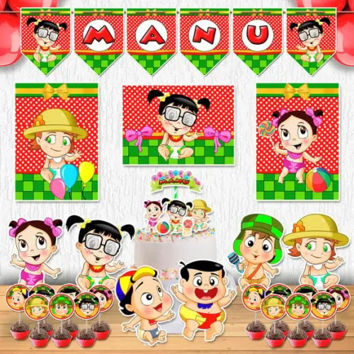 Festa Chiquinha Baby Kit Festa em Casa Decoração