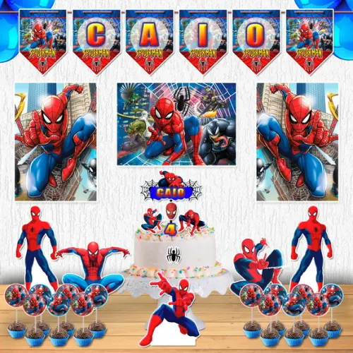 Festa Homem Aranha Festa em Casa Decoração