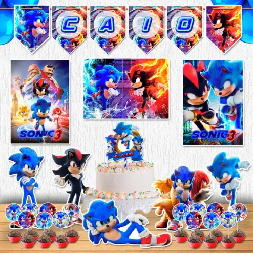 Festa Sonic 3 Festa em Casa Decoração