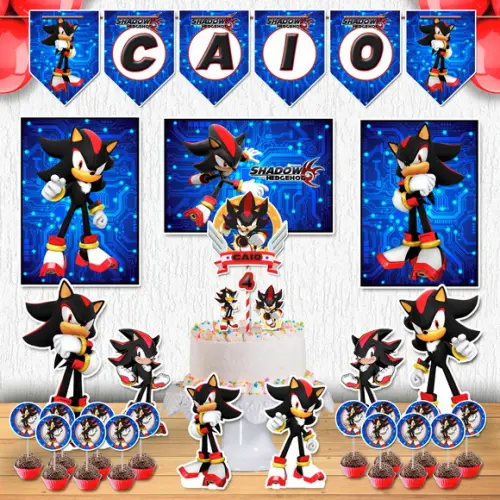 Festa Sonic Shadow Kit Festa em Casa Decoração