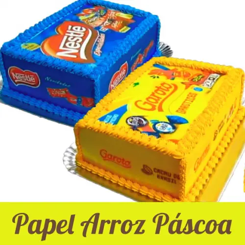 Kit 2 Papel arroz Caixa de Bombom + 8 Faixas Lateral