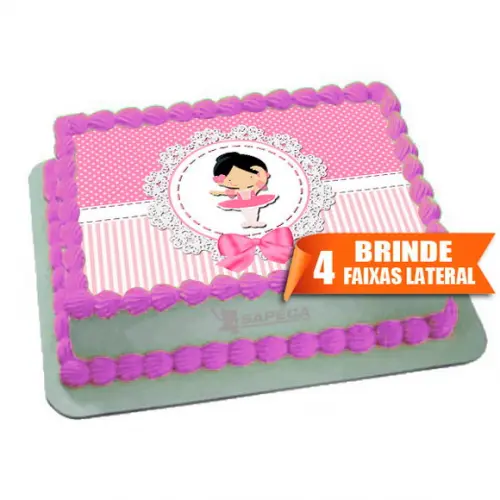 Papel arroz Bailarina Ballet + Brinde Faixas Laterais