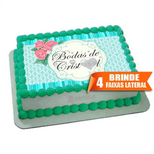 Papel arroz Bodas de cristal Casamento + Brinde