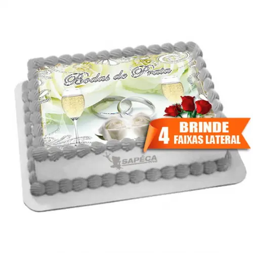 Papel arroz Bodas de Prata 25 anos Casamento + Brinde