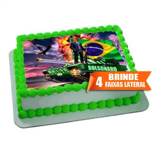 Papel Arroz Bolsonaro Brasil + Brinde Faixas Laterais