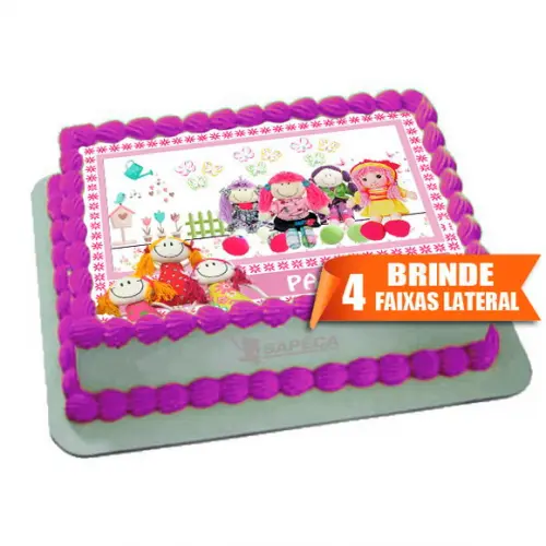 Papel arroz Boneca de Pano para Bolo + Brinde