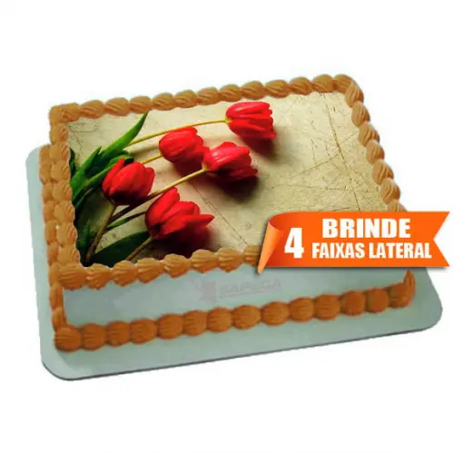 Papel arroz Botões de Rosas + Brinde Faixas Laterais