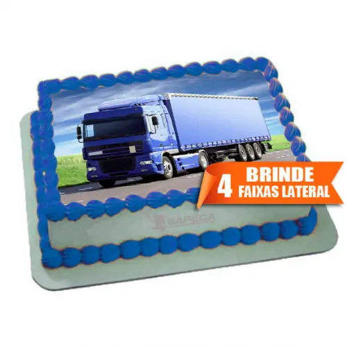 Papel arroz Caminhão Azul + Brinde Faixas Laterais