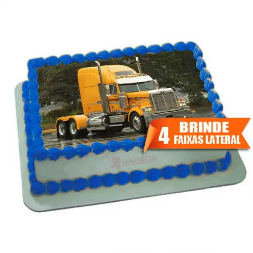 Papel arroz Caminhão Carreta + Brinde Faixas Laterais