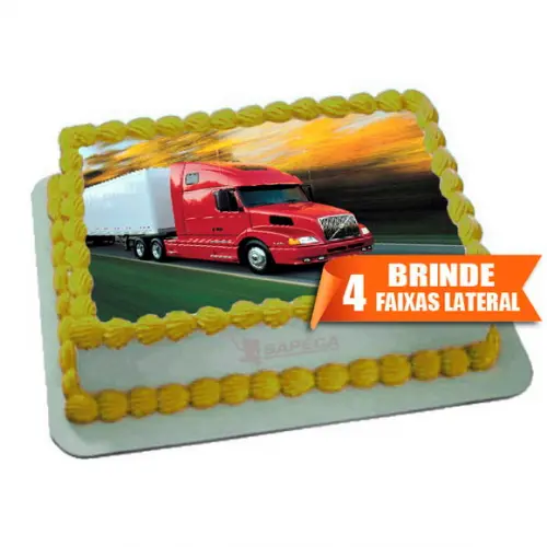 Papel arroz Caminhões + Brinde Faixas Laterais