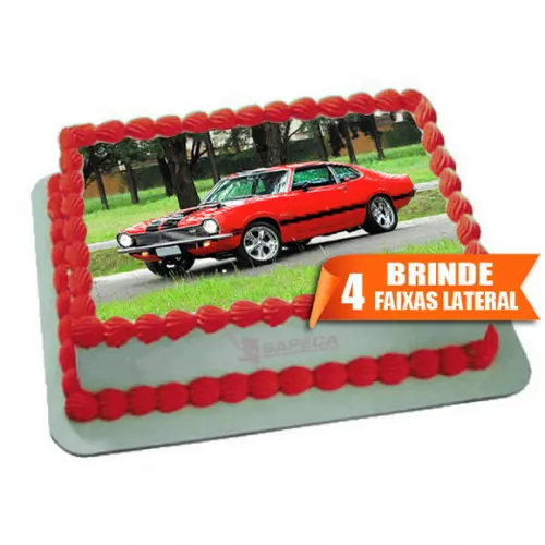 Papel arroz Carro Antigo maverick + Brinde Faixas Laterais