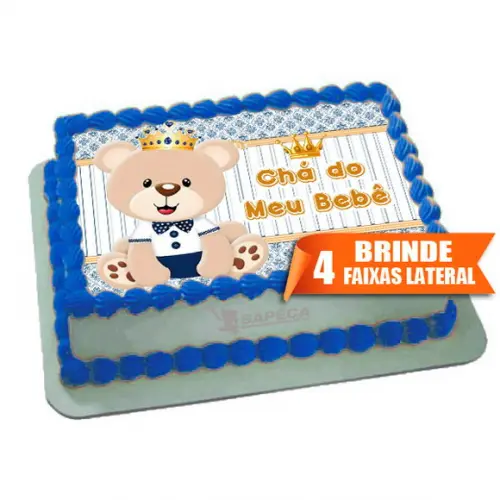 Papel arroz Chá de Bebê Ursinho + Brinde Faixas Laterais