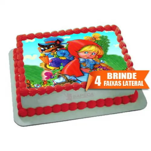 Papel arroz Chapeuzinho Vermelho + Brinde Faixas Laterais