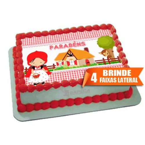 Papel arroz Chapeuzinho Vermelho + Brinde Faixas Lateral