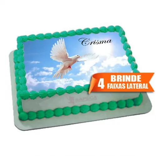 Papel arroz Crisma Religioso + Brinde Faixas Laterais
